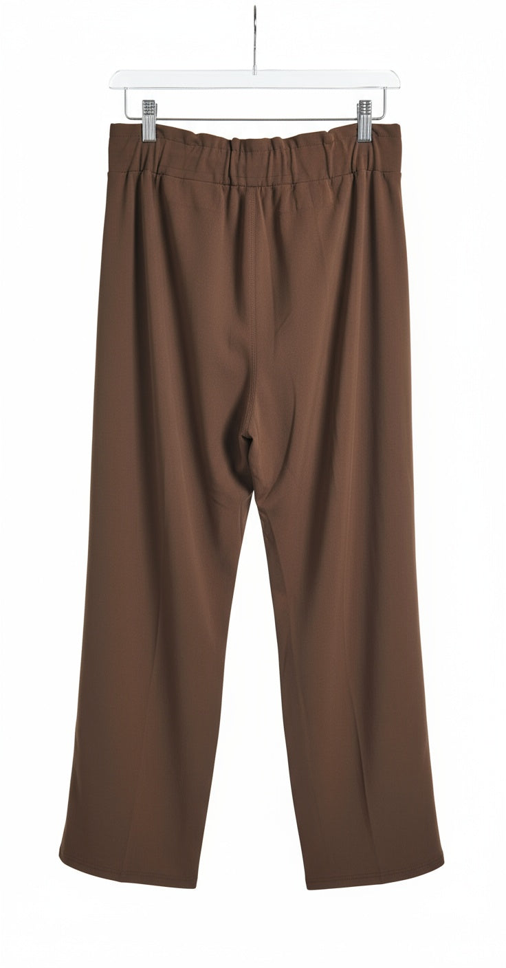 Travel broek met naad bruin