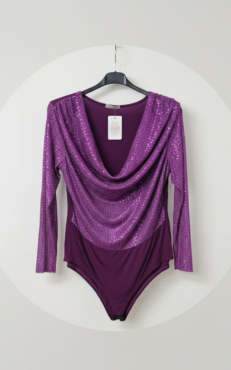 Glitter body magenta