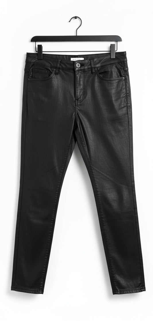 Goodies straight leg leather look zwart