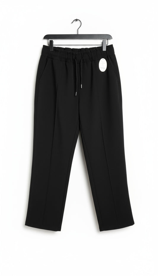 Travel broek met naad zwart