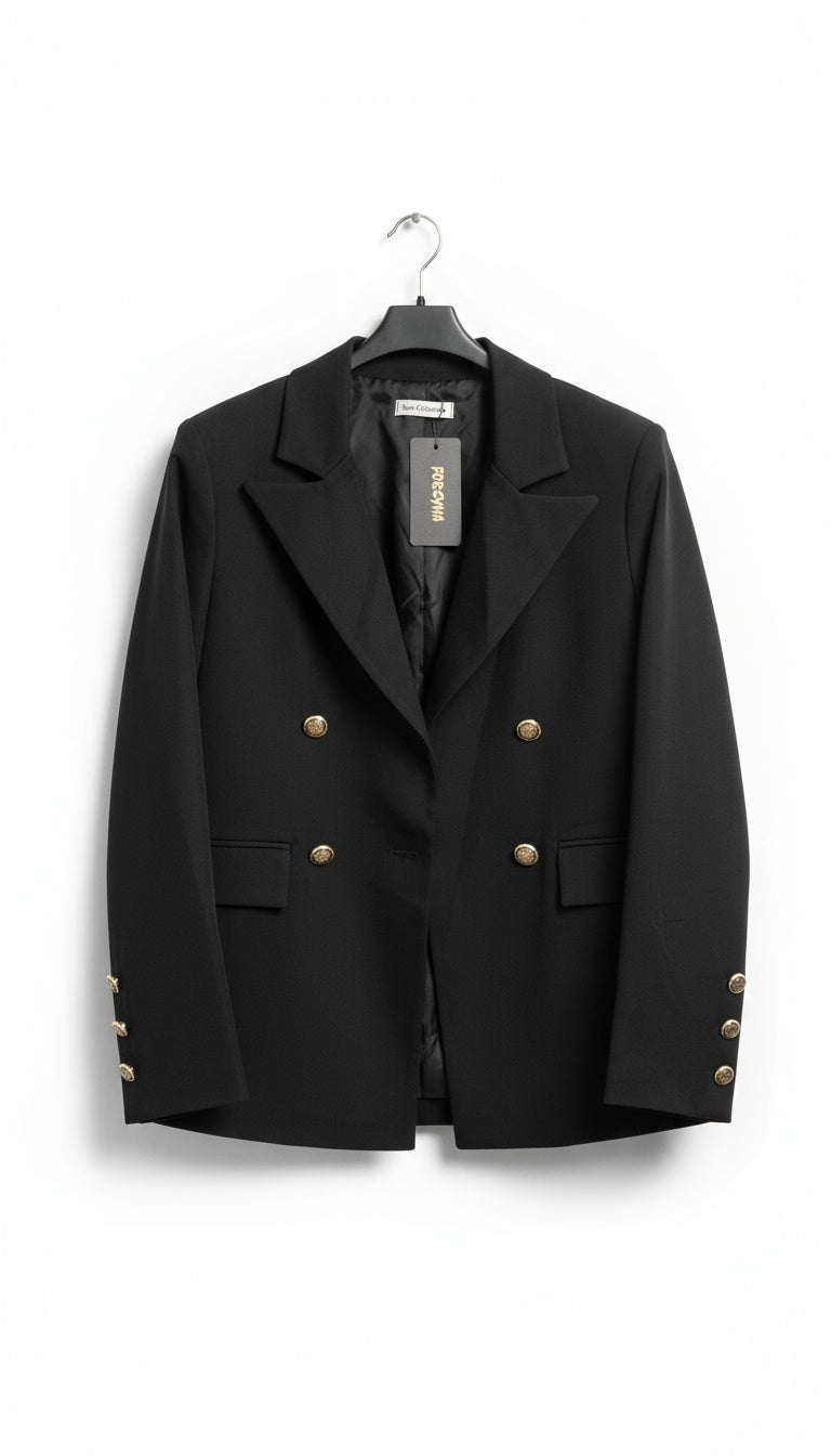 Blazer met gouden knopen