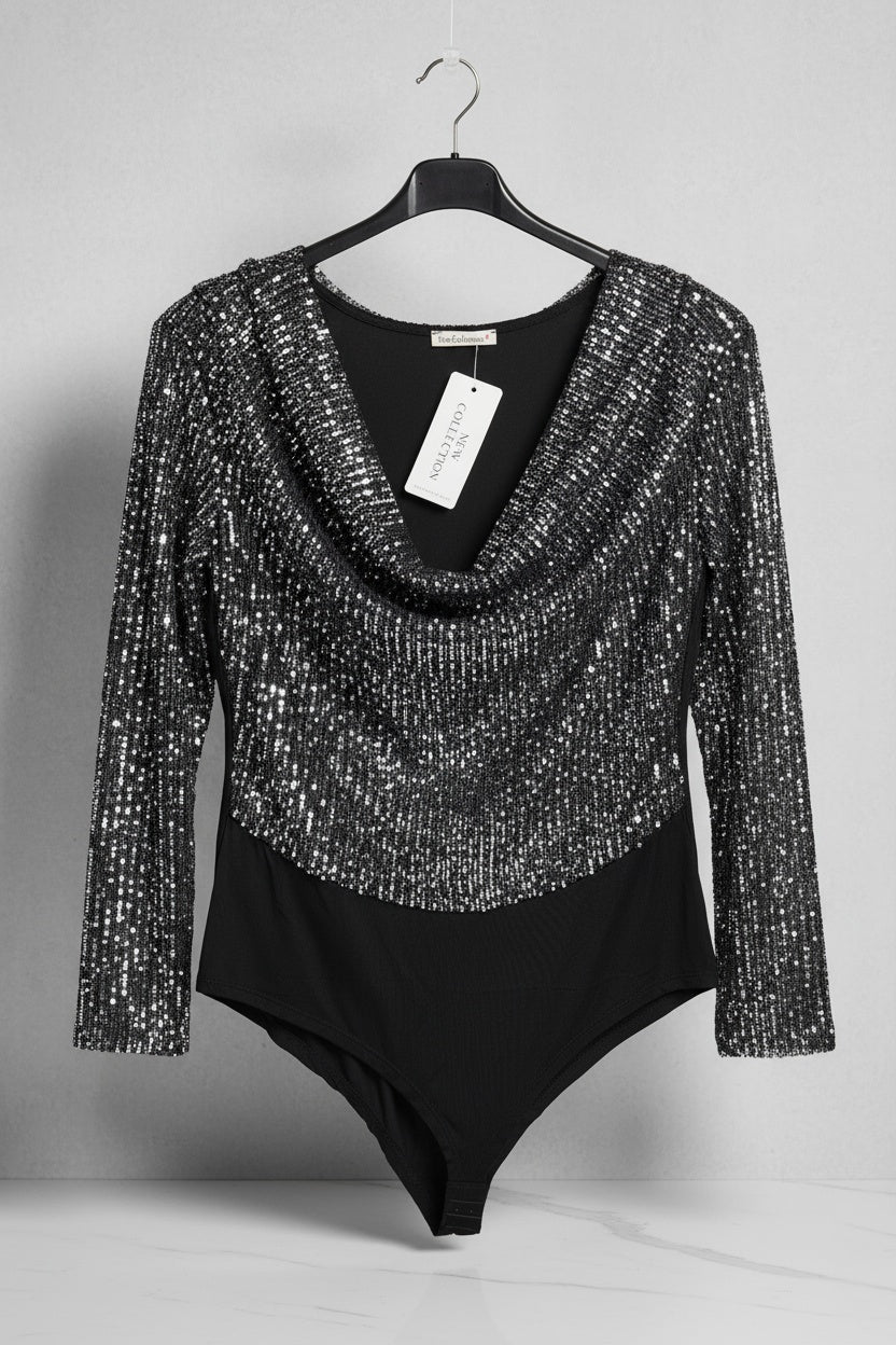 Glitter body zilver